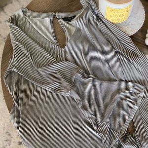 Lucky Brand Peasant Top Striped Boho